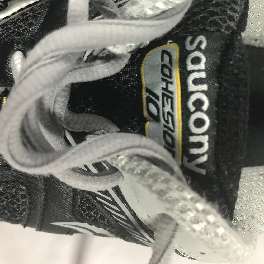 Saucony Mens Cohesion 10 Running Shoes Black Grey Silver S25340-1 Size 9